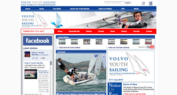 Volvo ISAF Youth Worlds Web
